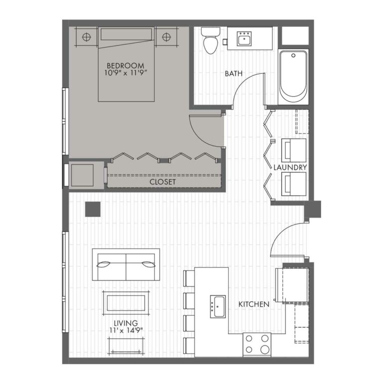 One Bedroom Apartment Home – Style 1A ADA