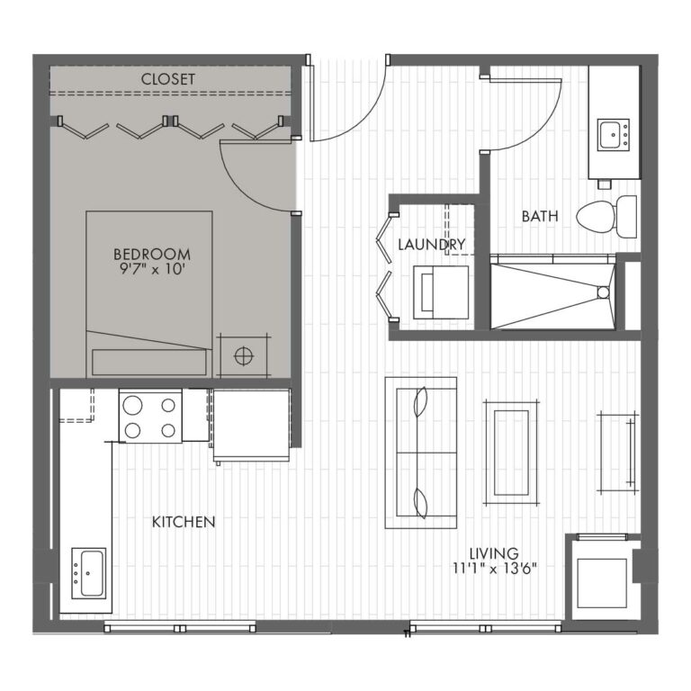 One Bedroom Apartment Home – Style 1C