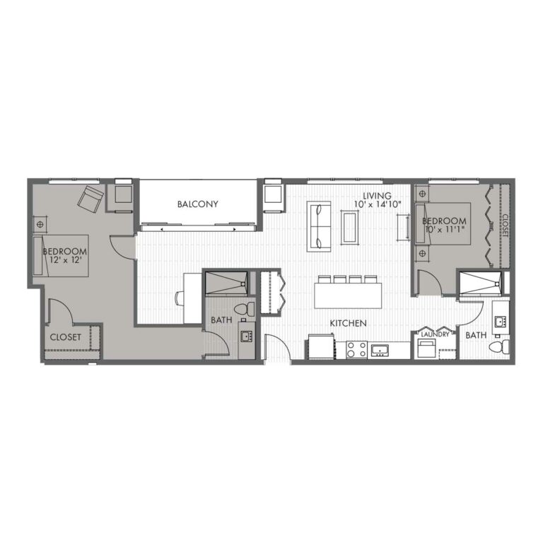 Penthouse Two Bedroom – Style 2B